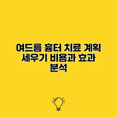 여드름 흉터 치료 계획 세우기 비용과 효과 분석