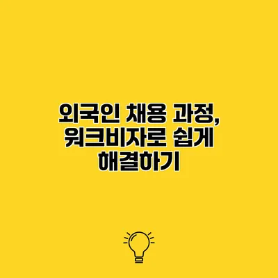 외국인 채용 과정, 워크비자로 쉽게 해결하기