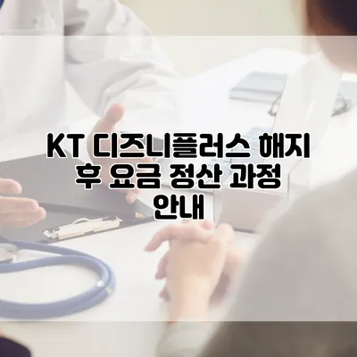 KT 디즈니플러스 해지 후 요금 정산 과정 안내