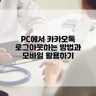 PC에서 카카오톡 로그아웃하는 방법과 모바일 활용하기