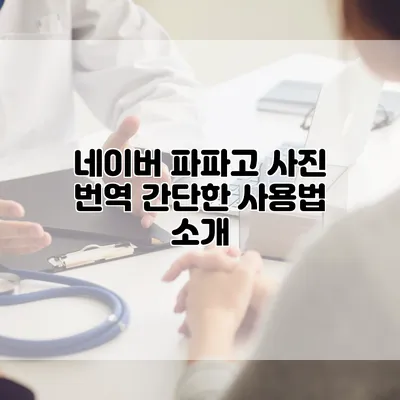 네이버 파파고 사진 번역 간단한 사용법 소개