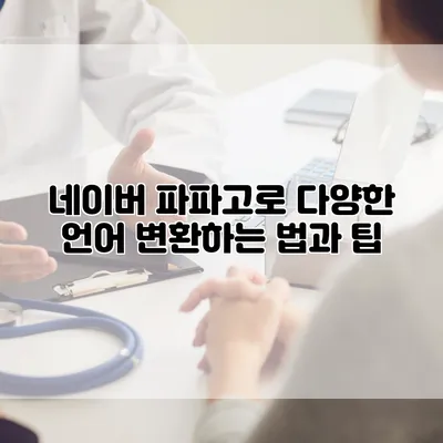 네이버 파파고로 다양한 언어 변환하는 법과 팁