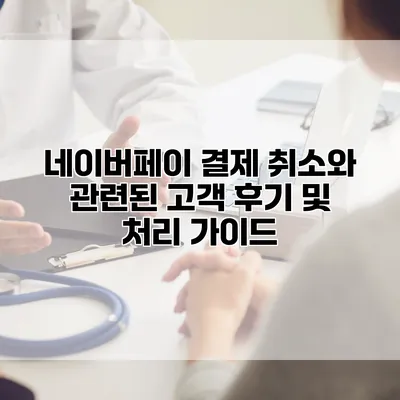 네이버페이 결제 취소와 관련된 고객 후기 및 처리 가이드