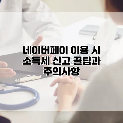 네이버페이 이용 시 소득세 신고 꿀팁과 주의사항