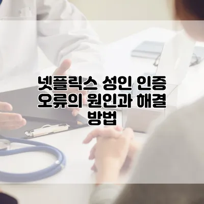 넷플릭스 성인 인증 오류의 원인과 해결 방법