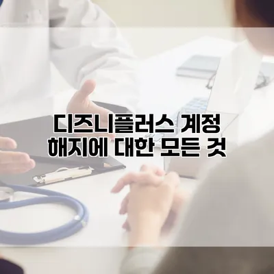 디즈니플러스 계정 해지에 대한 모든 것