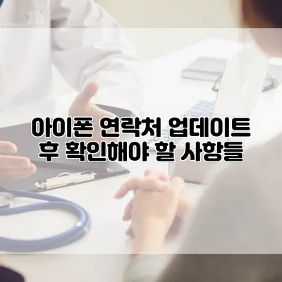 아이폰 연락처 업데이트 후 확인해야 할 사항들