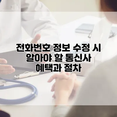 전화번호 정보 수정 시 알아야 할 통신사 혜택과 절차