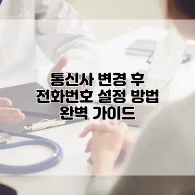 통신사 변경 후 전화번호 설정 방법 완벽 가이드