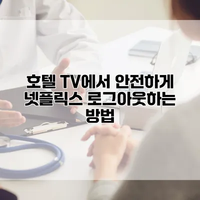 호텔 TV에서 안전하게 넷플릭스 로그아웃하는 방법