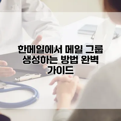 한메일에서 메일 그룹 생성하는 방법 완벽 가이드